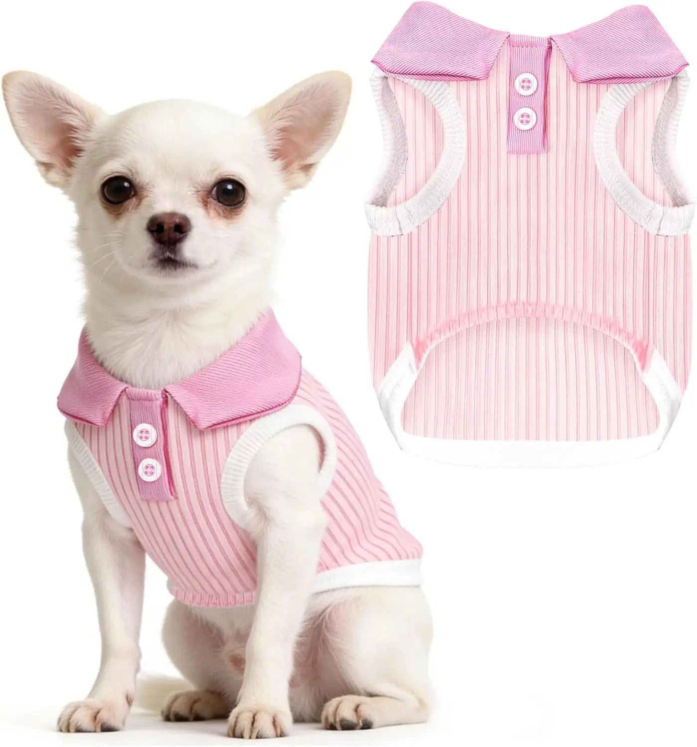 Small Dog T-shirt Bordeaux Collar