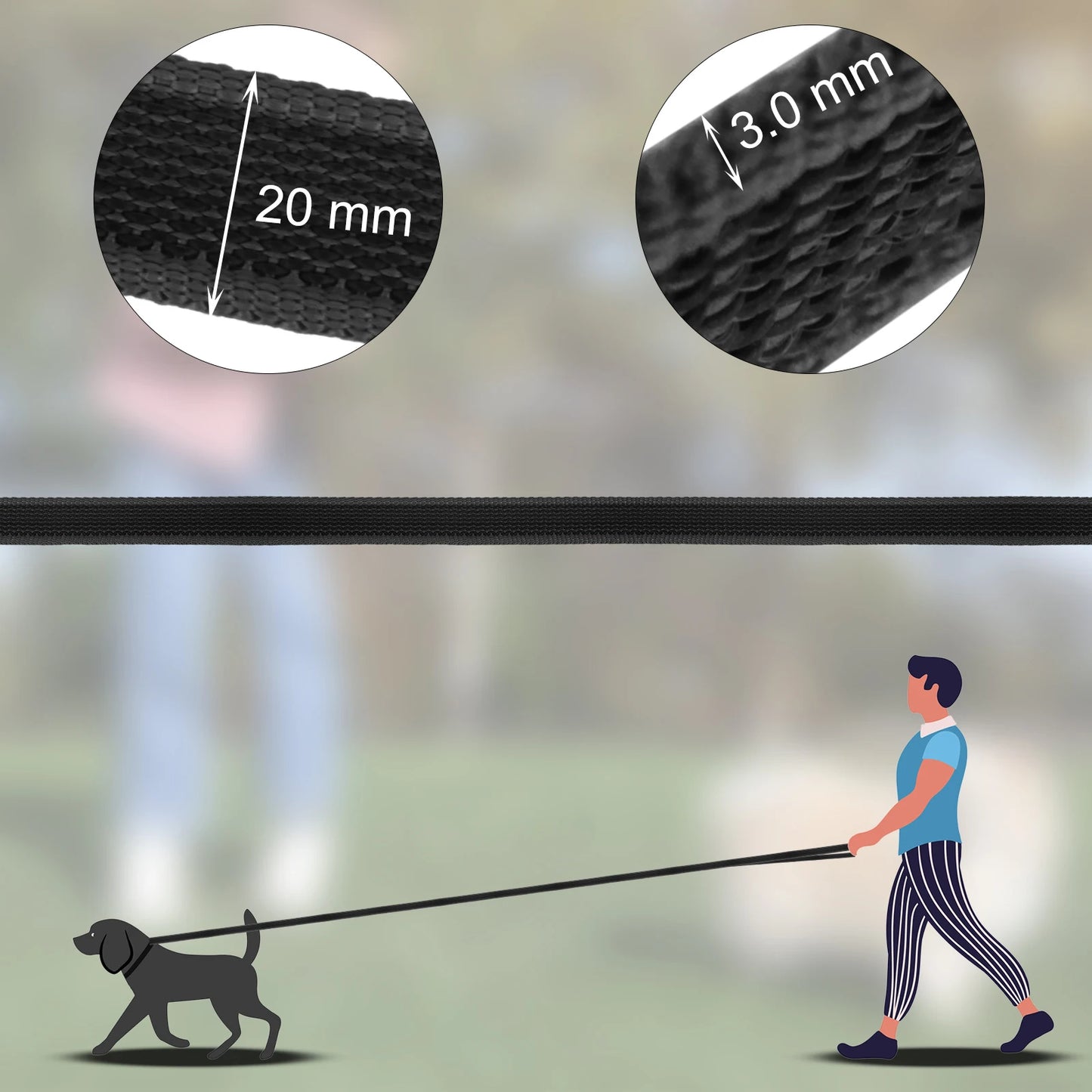 1.5M 2M 3M 15M Medium Small Long Dog Leash