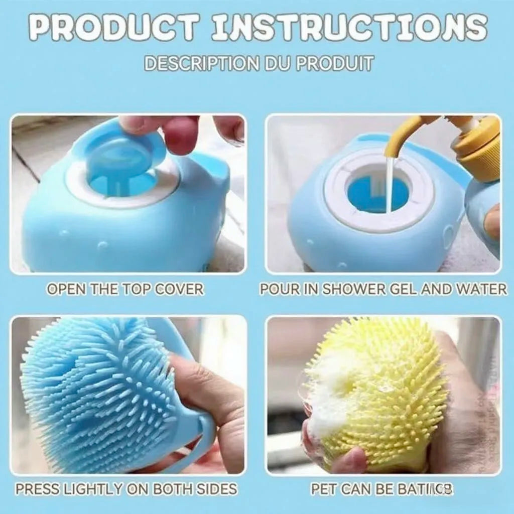 Silicone Soft Rubber Pet Massage Shower