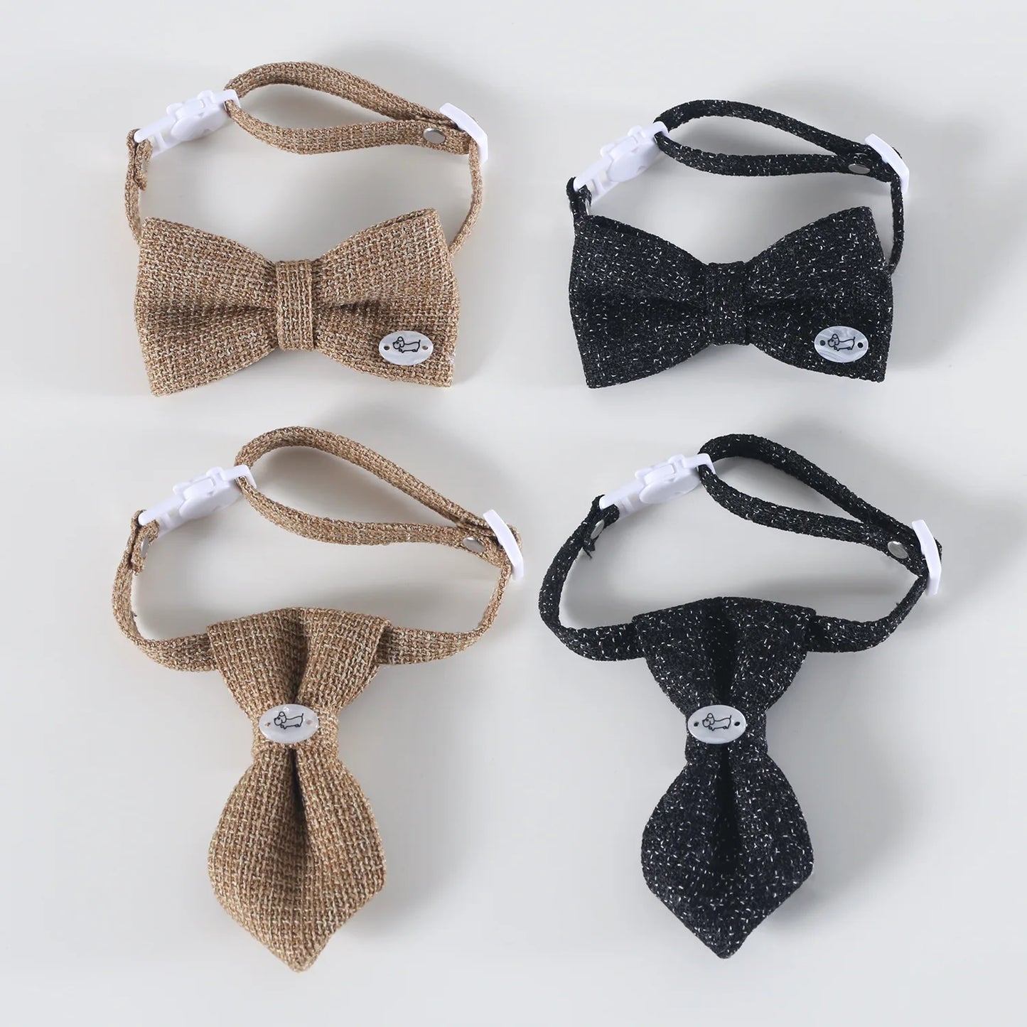 Pet Linen Collar Breathable Bowtie
