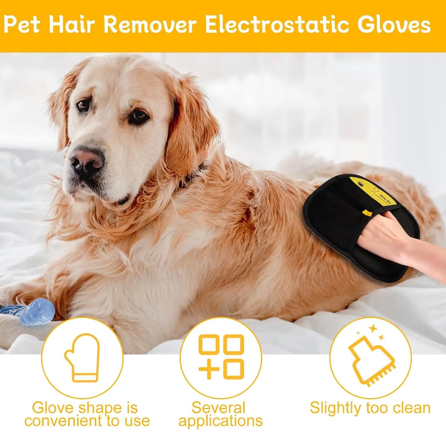 Pet Hair Removal Glove Double Sided Tool