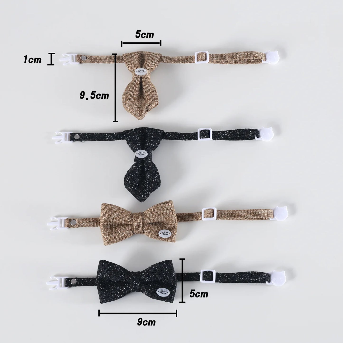 Pet Linen Collar Breathable Bowtie