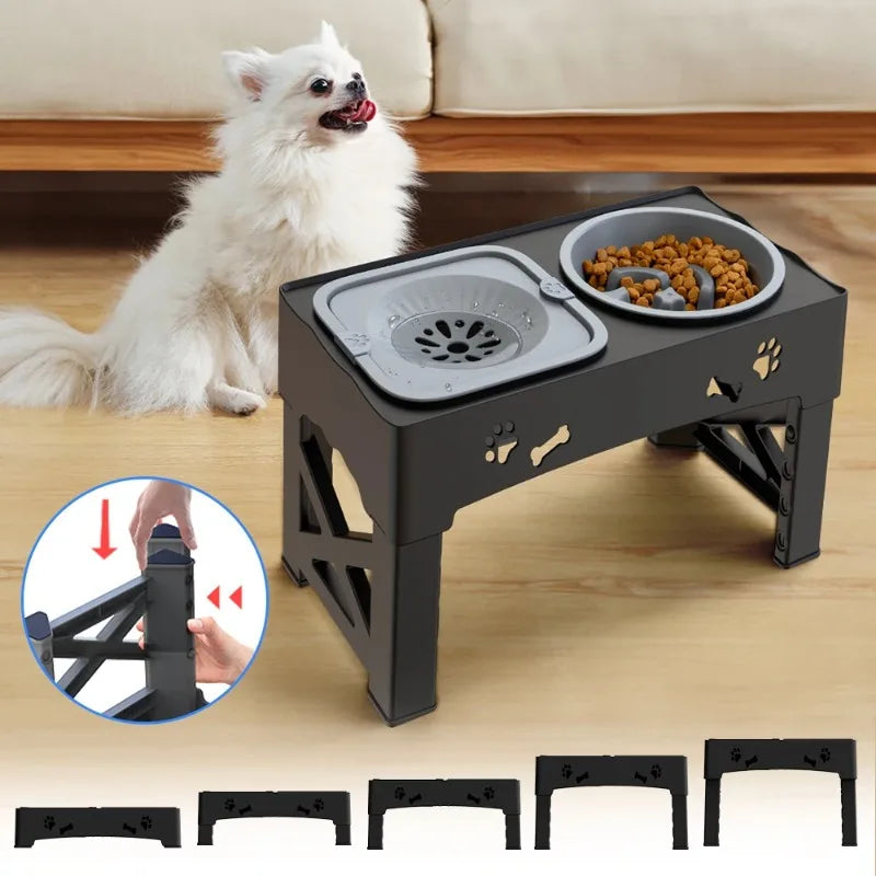 3 in 1 Pet Feeder Two Bowls One Lift Anti-upset