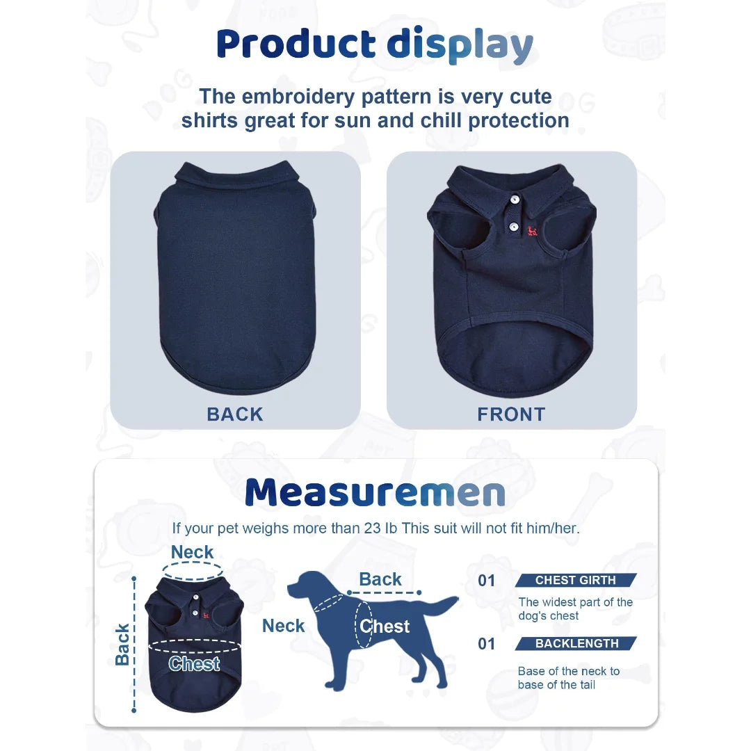 New Pet Dog Polo Shirt